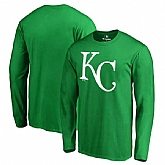 Men's Kansas City Royals Fanatics Branded Kelly Green St. Patrick's Day White Logo Long Sleeve T-Shirt,baseball caps,new era cap wholesale,wholesale hats